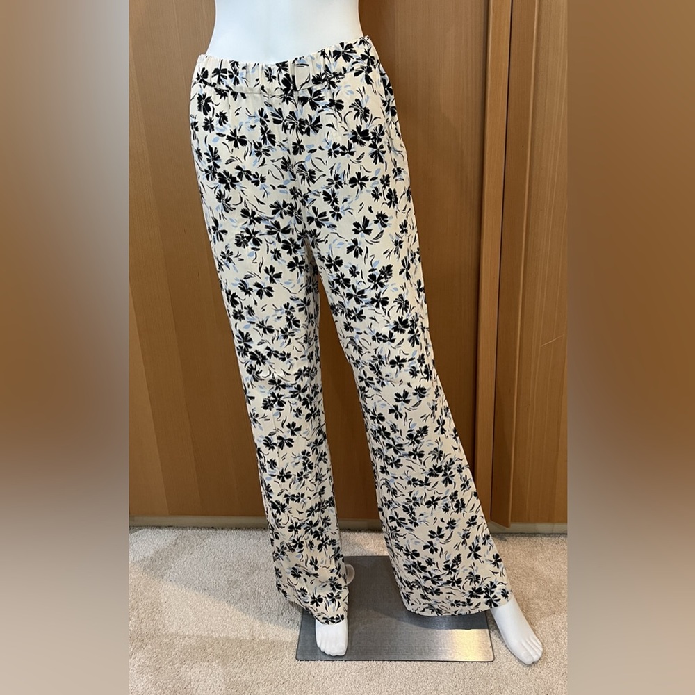 ZARA Satin Floral Pants - Size XL